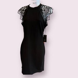 Black Lace Cap Sleeve Dress NWT Size Med 🤩💕